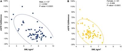 Establishment of muscle mass-based indications for the cystatin C test in renal function evaluation